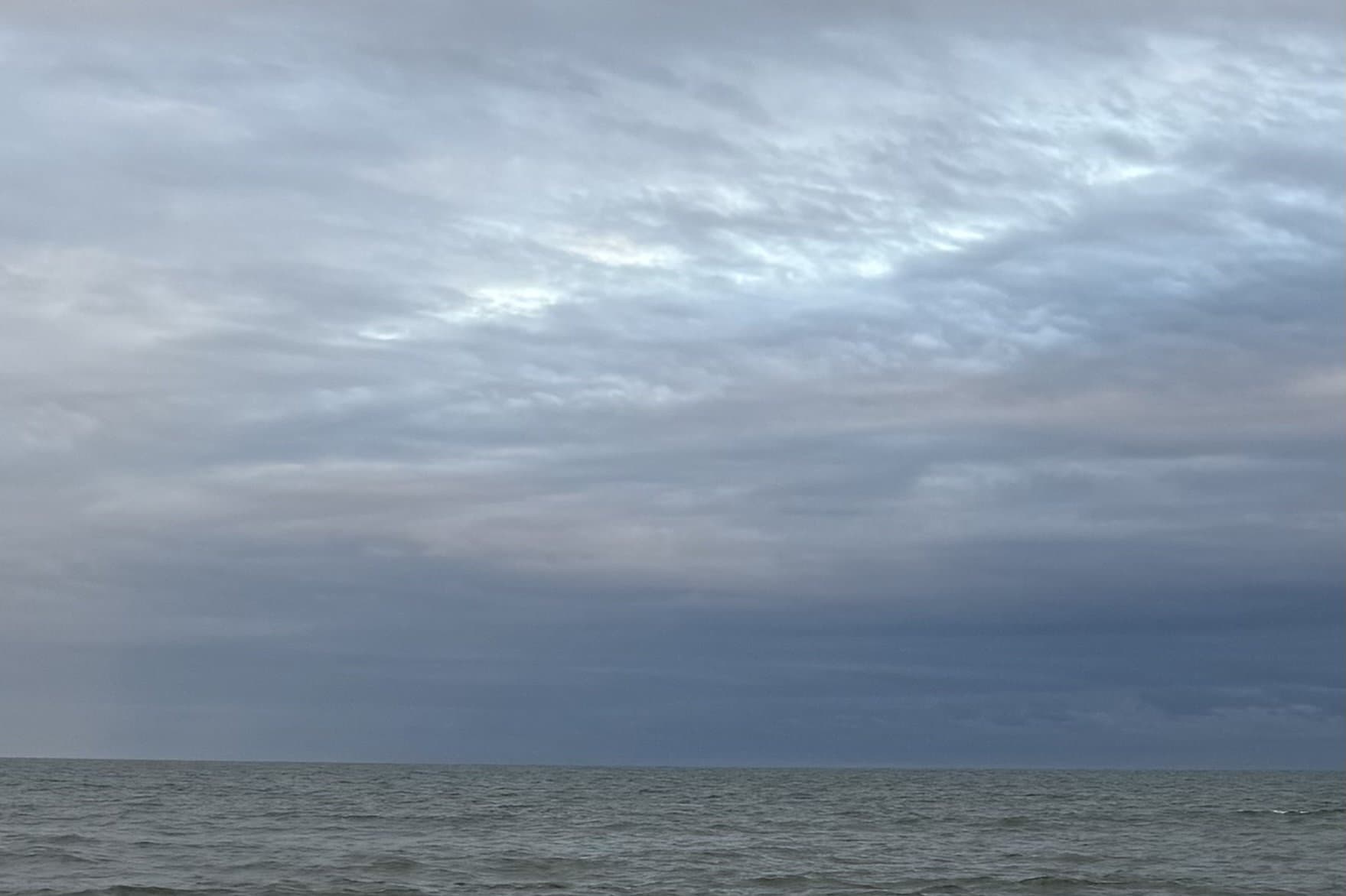 Overcast sky over the ocean